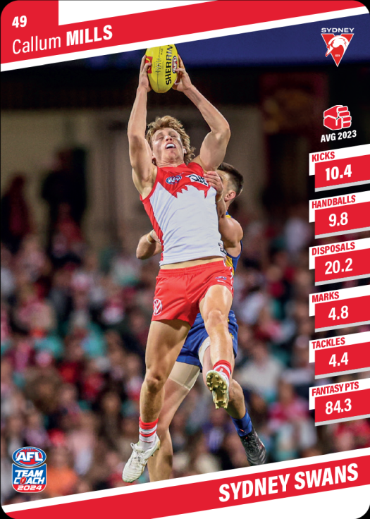 2024 Teamcoach AFL Common Cards - Cards 1 to 100 - Pick Your Card