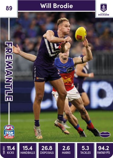 2023 Teamcoach AFL Common Cards - Cards 1 to 100 - Pick Your Card