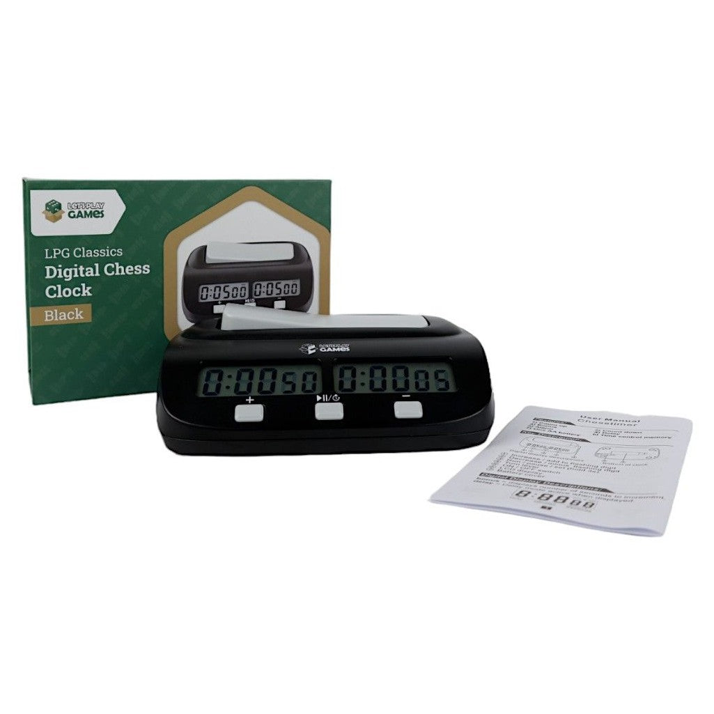 LPG Essentials Electronic Chess Clock - Black
