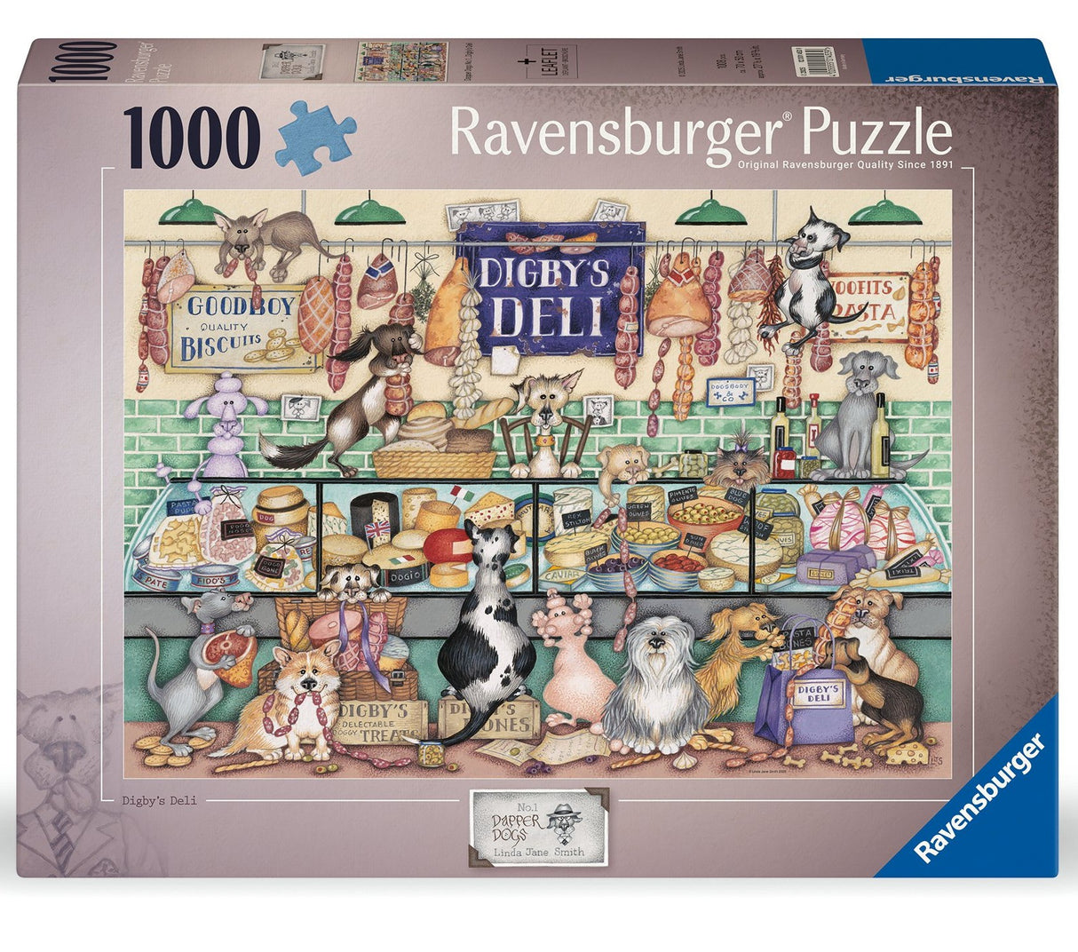 Ravensburger - Dapper Dogs No.1 Digby's Deli - 1000 Piece Jigsaw Puzzle