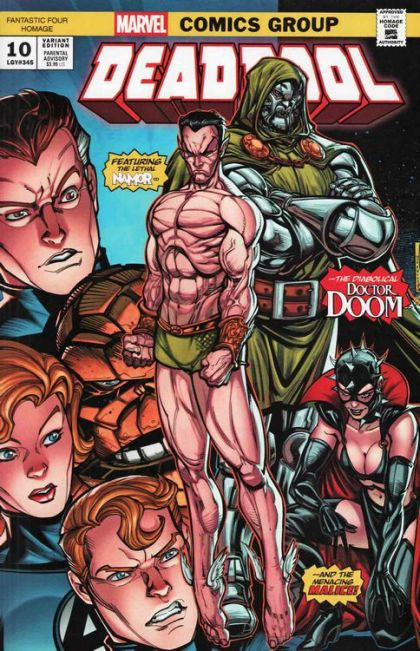 Deadpool, Vol. 9, #10 Chad Hardin Fantastic Four Homage Variant Comic