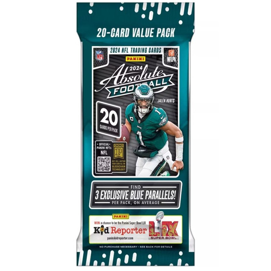 2024 Panini Absolute Football NFL, 20 card VALUE Fat Pack