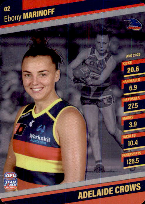 2024 Teamcoach AFLW Silver Parallel Cards - Cards 1 to 54 - Pick Your Card