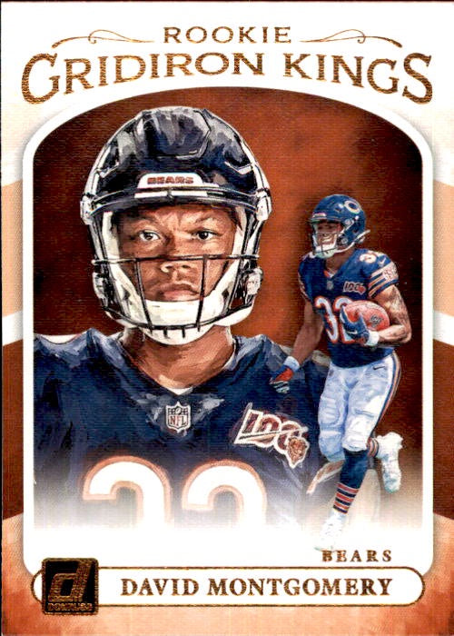 David Montgomery, Rookie Gridiron Kings, 2019 Panini Donruss Football NFL