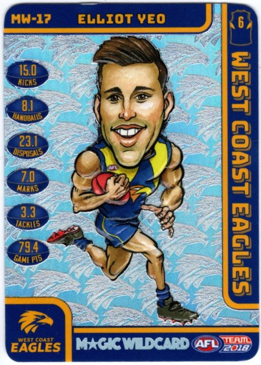 Elliot Yeo, Magic Wildcard, 2018 Teamcoach AFL (See Picture)