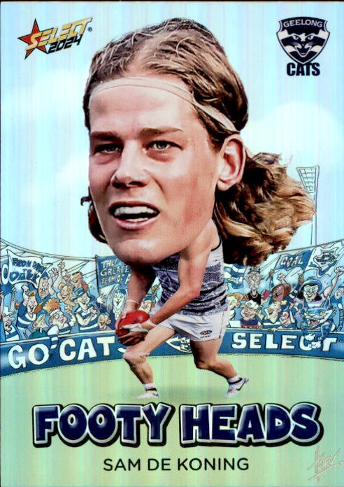 Sam De Koning, FH32, Footy Heads, 2024 Select AFL Footy Stars