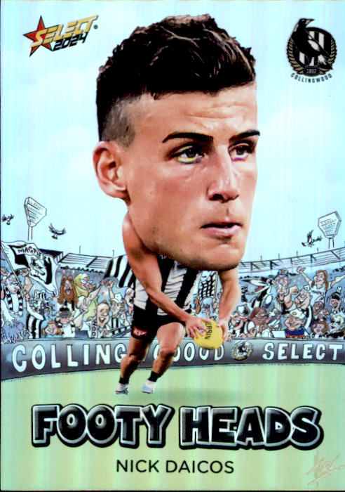 Nick Daicos, FH16, Footy Heads, 2024 Select AFL Footy Stars