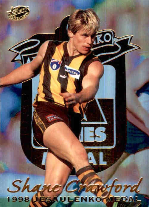 Shane Crawford, Jesaulenko Medallist card, 1999 Select Premiere AFL