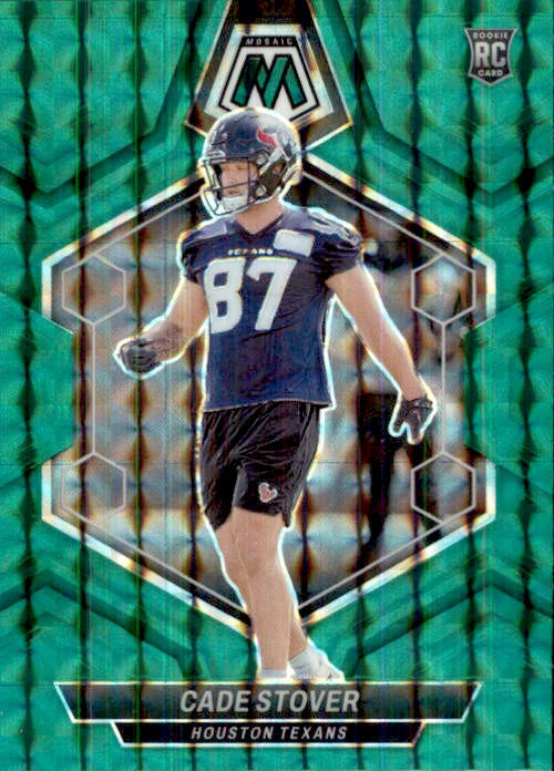 Cade Stover, RC, Green Prizm, 2024 Panini Mosaic Football NFL