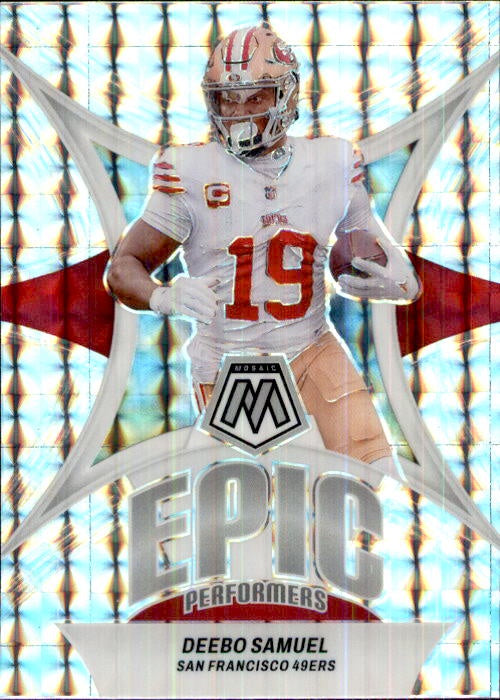 Deebo Samuel, Epic Performances, Silver Prizm, 2024 Panini Mosaic Football NFL