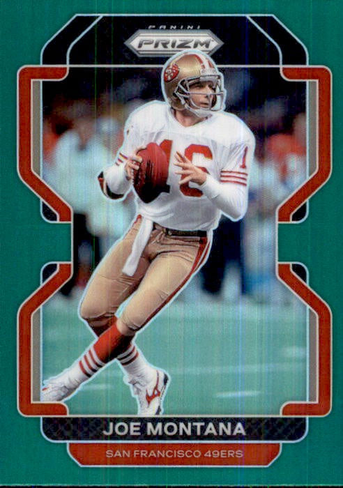 Joe Montana, Green Prizm, 2021 Panini Prizm Football NFL