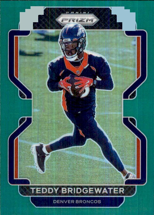 Teddy Bridgewater, Green Prizm, 2021 Panini Prizm Football NFL