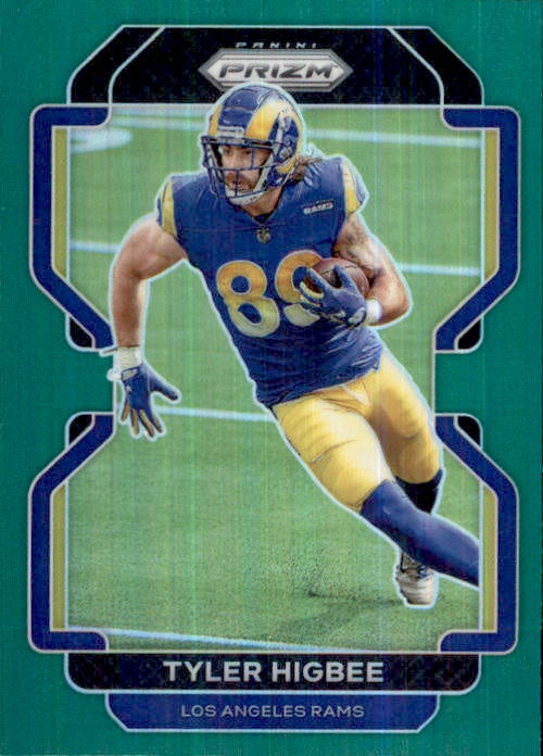 Tyler Higbee, Green Prizm, 2021 Panini Prizm Football NFL