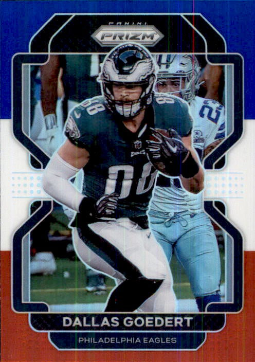 Dallas Goedert, Red White Blue Prizm, 2021 Panini Prizm Football NFL