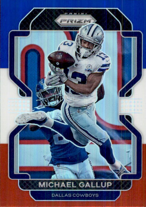 Michael Gallup, Red White Blue Prizm, 2021 Panini Prizm Football NFL