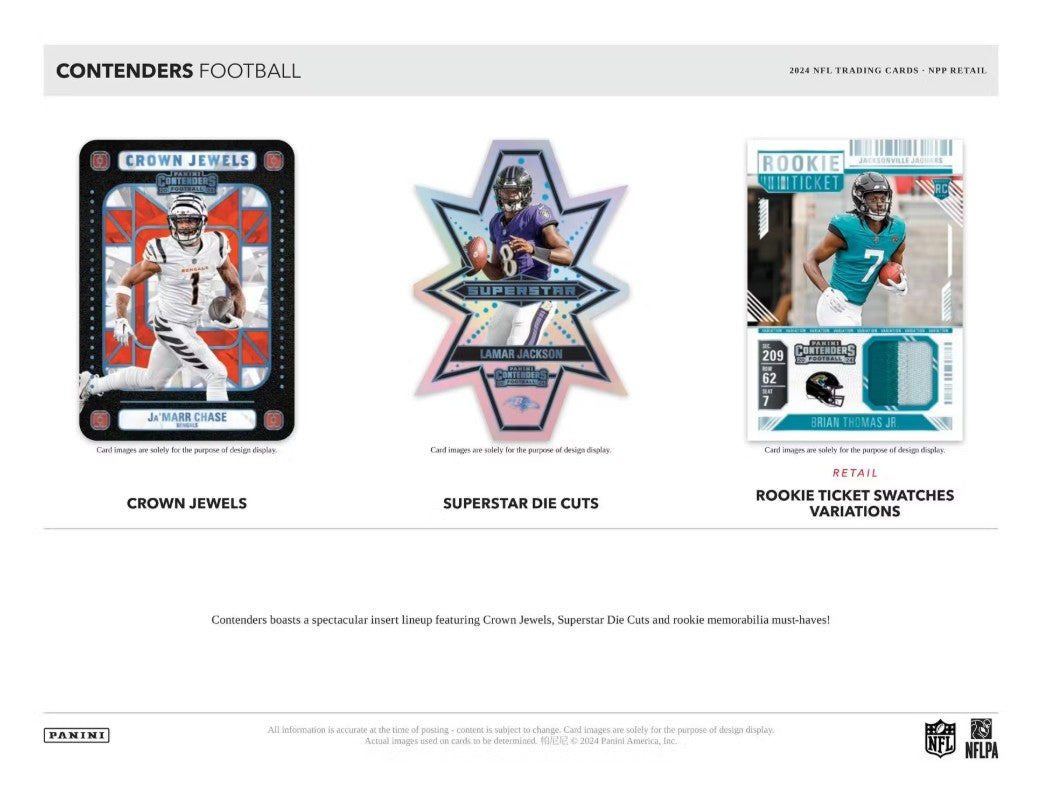 2024 Panini Contenders Football 5-Pack NFL Blaster Box