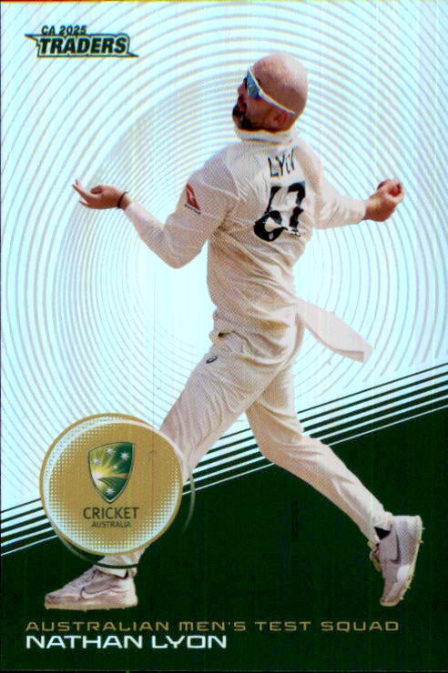 Nathan Lyon, #S007, Silver Parallel, 2025-26 TGI TLA CA Cricket Traders