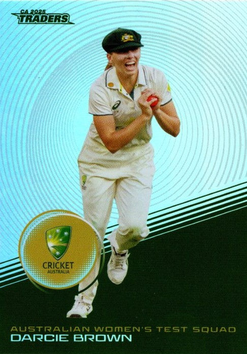 Darcie Brown, #S028, Silver Parallel, 2025-26 TGI TLA CA Cricket Traders