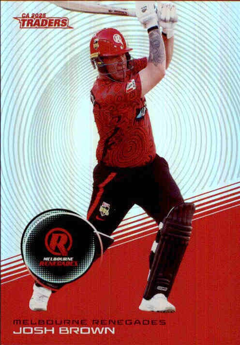 Josh Brown, #S091, Silver Parallel, 2025-26 TGI TLA CA Cricket Traders