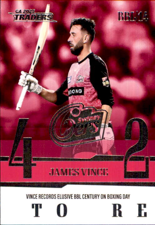 James Vince, Season to Remember, 2025-26 TGI TLA CA Cricket Traders