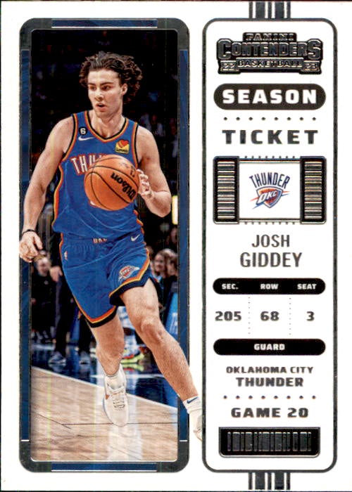 Josh Giddey, 2022-23 Panini Contenders Basketball NBA