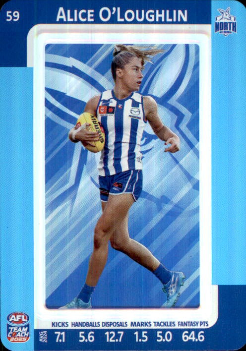 Alice O'Loughlin, #59, Blue Parallel, 2025 Teamcoach AFLW