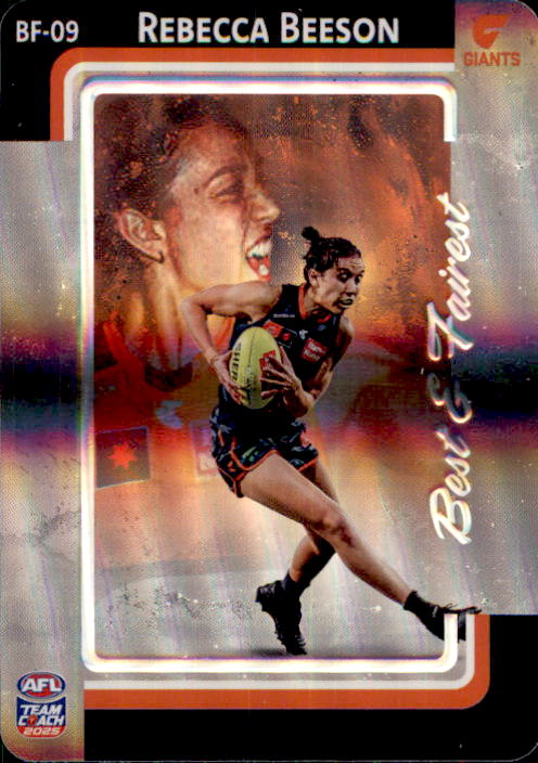 2025 Teamcoach AFLW Best & Fairest Cards - Cards BF-01 to BF-18 - Pick Your Card