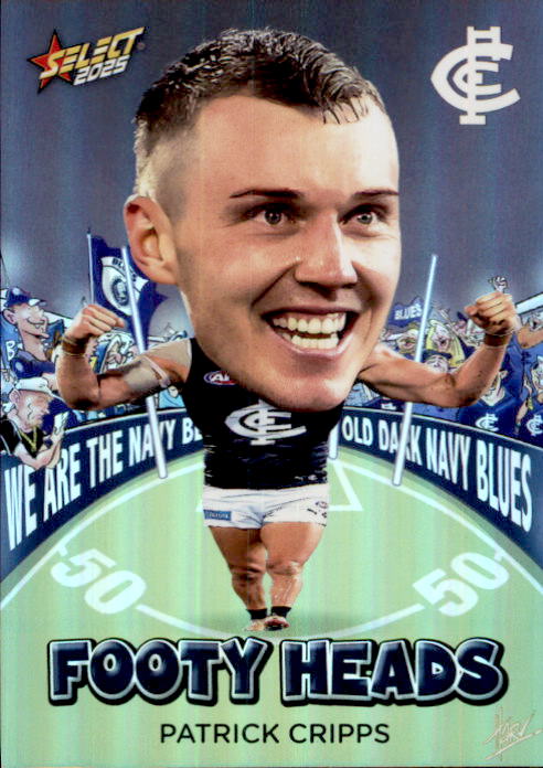Patrick Cripps, FH13, Footy Heads, 2025 Select AFL Footy Stars