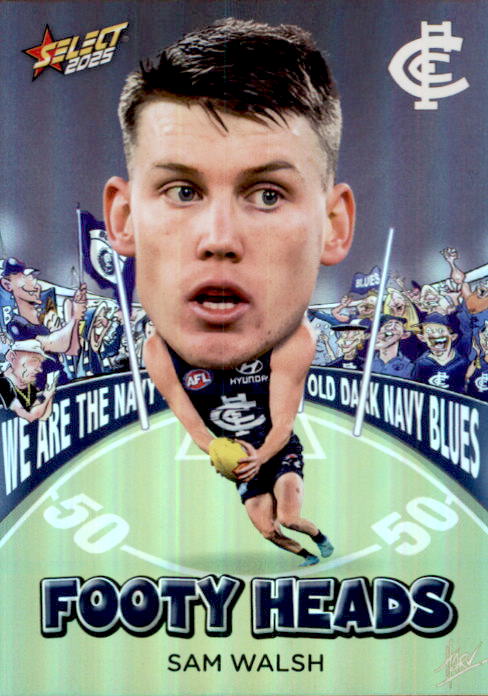 Sam Walsh, FH17, Footy Heads, 2025 Select AFL Footy Stars