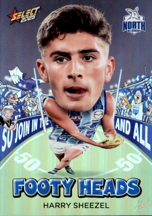 Harry Sheezel, FH71, Footy Heads, 2025 Select AFL Footy Stars