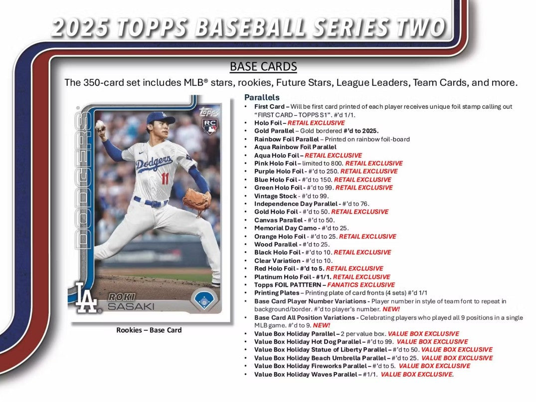 2025 Topps Series 2 Baseball 7-Pack Blaster Box