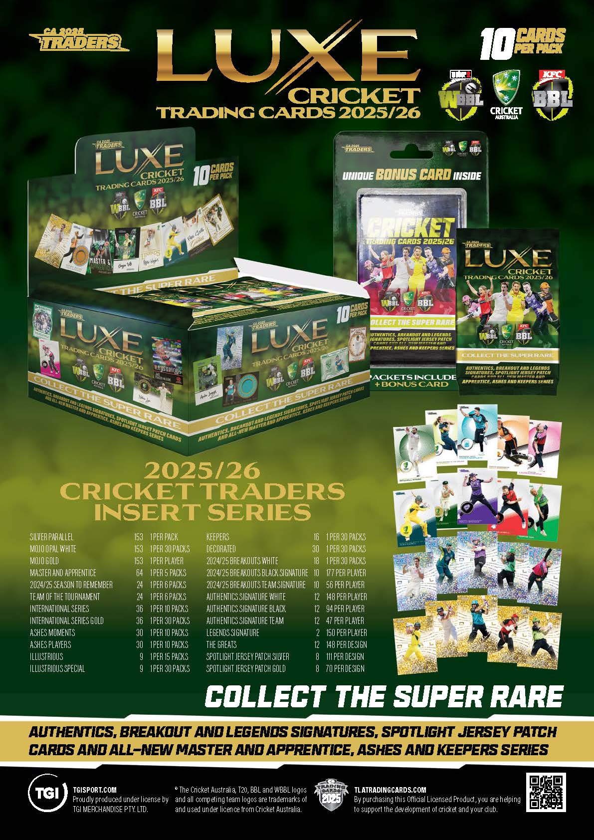 COMBO: 2025-26 TLA CA Cricket Traders Luxe Sealed Box & Traders Album