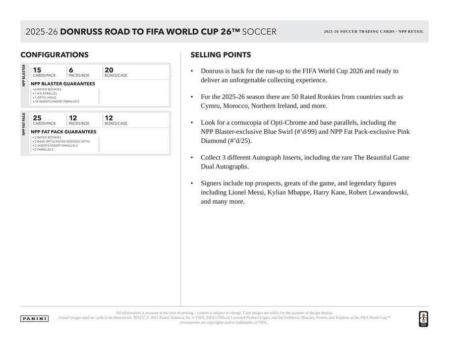 2025-26 Panini Donruss Road to FIFA World Cup Soccer Jumbo Box