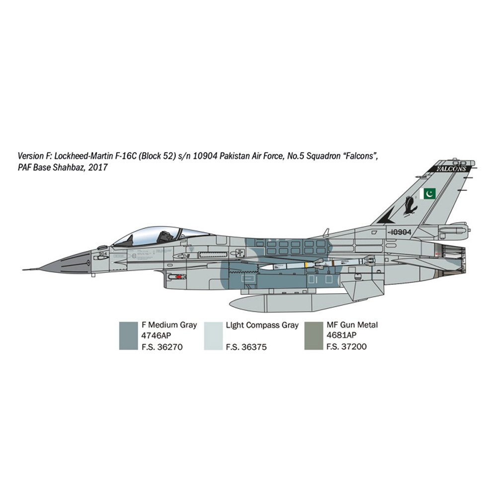 ITALERI F-16C FIGHTING FALCON WAR THUNDER EDITION, 1:48 Scale Model Kit
