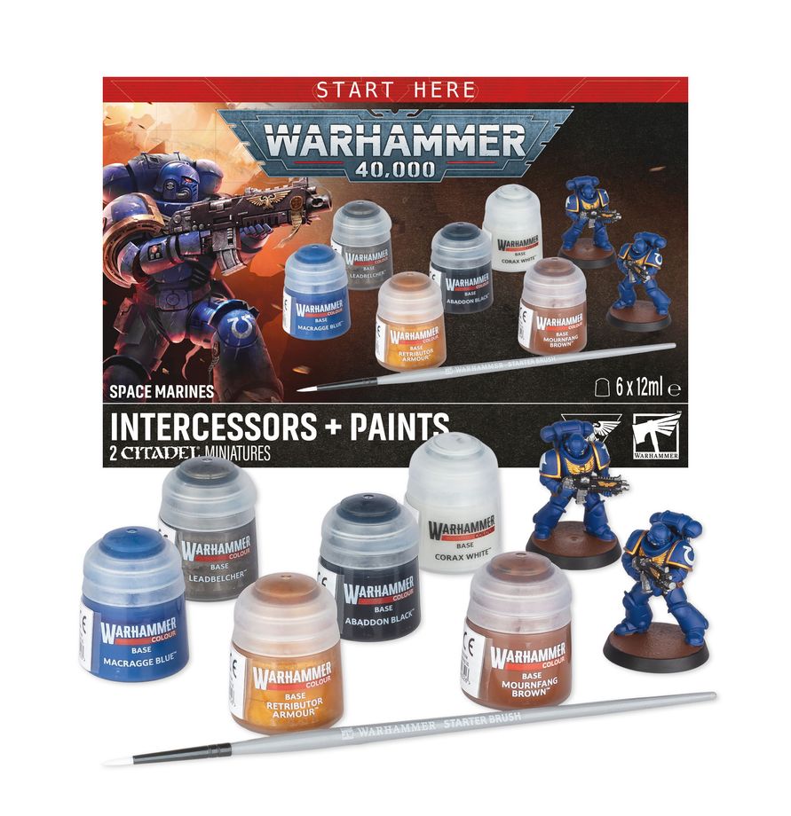 Warhammer 40,000 - 60-11, Space Marines: Intercessors + Paints