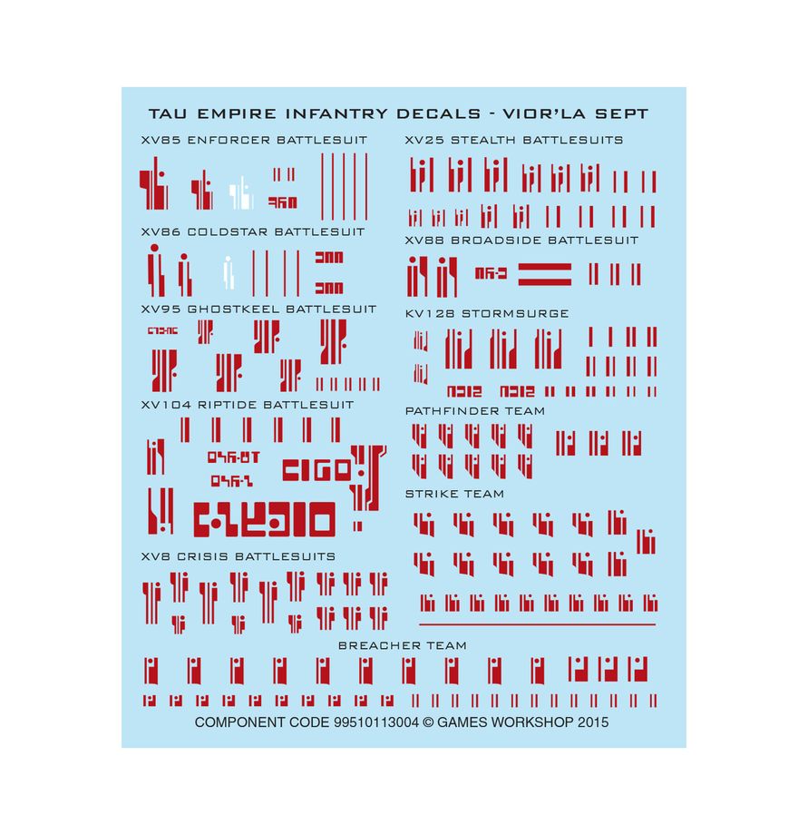 Warhammer 40,000 - 102-13, Kill Team, XV26 Stealth Battlesuits