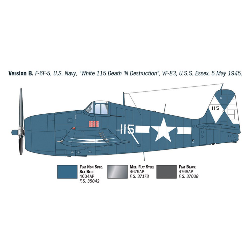 ITALERI GRUMMAN HELLCAT F6 F-3, 1:72 Scale Model Kit