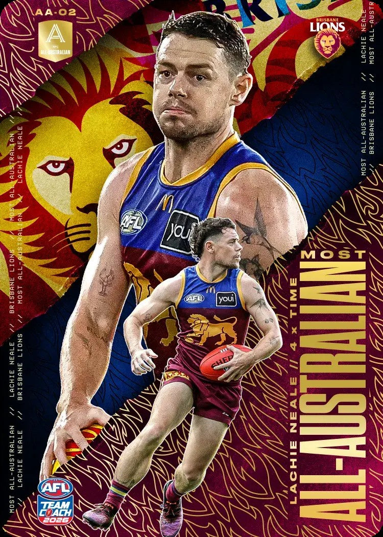 Lachie Neale, GOLD All-Australian Silver, 2026 Teamcoach AFL