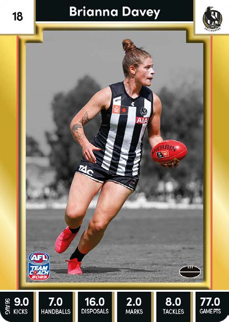 2023 Teamcoach AFLW GOLD Parallel Cards - Cards 1 to 90 - Pick Your Card