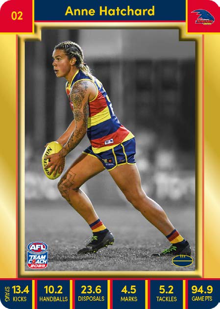 2023 Teamcoach AFLW GOLD Parallel Cards - Cards 1 to 90 - Pick Your Card