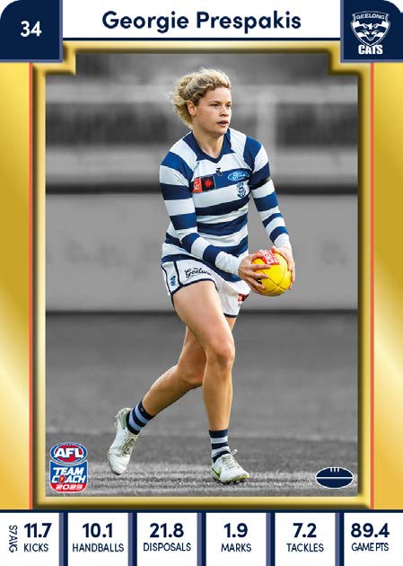 2023 Teamcoach AFLW GOLD Parallel Cards - Cards 1 to 90 - Pick Your Card