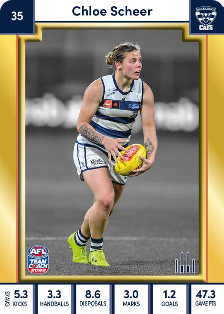 2023 Teamcoach AFLW GOLD Parallel Cards - Cards 1 to 90 - Pick Your Card