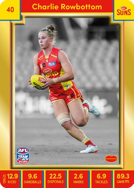 2023 Teamcoach AFLW GOLD Parallel Cards - Cards 1 to 90 - Pick Your Card