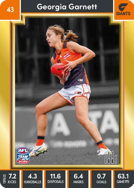2023 Teamcoach AFLW GOLD Parallel Cards - Cards 1 to 90 - Pick Your Card