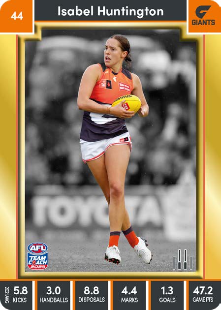 2023 Teamcoach AFLW GOLD Parallel Cards - Cards 1 to 90 - Pick Your Card