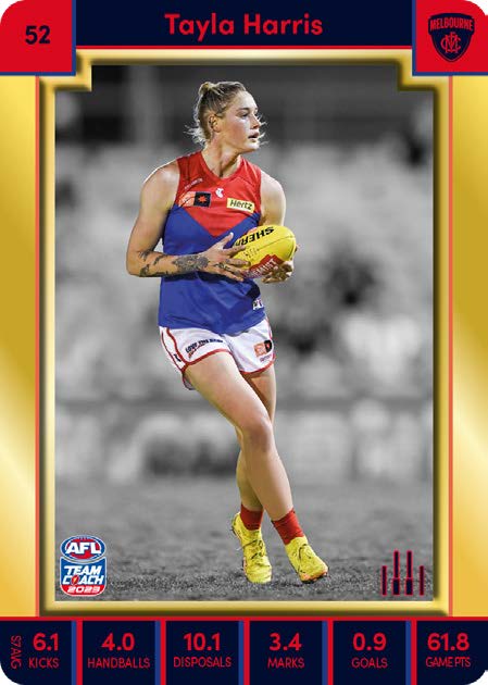 2023 Teamcoach AFLW GOLD Parallel Cards - Cards 1 to 90 - Pick Your Card