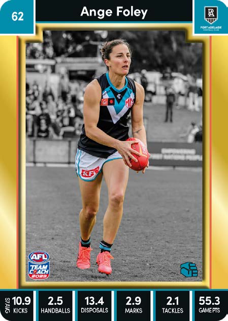 2023 Teamcoach AFLW GOLD Parallel Cards - Cards 1 to 90 - Pick Your Card