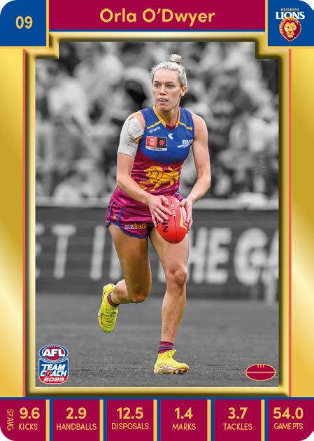 2023 Teamcoach AFLW GOLD Parallel Cards - Cards 1 to 90 - Pick Your Card