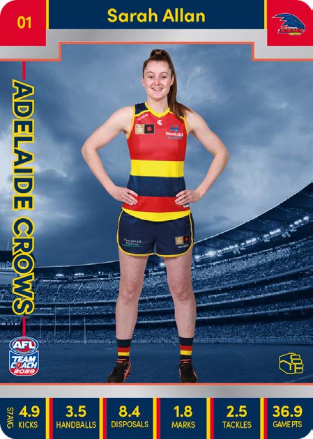 2023 Teamcoach AFLW Silver Parallel Cards - Cards 1 to 90 - Pick Your Card