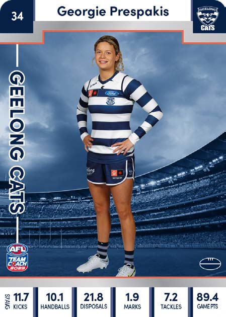 2023 Teamcoach AFLW Silver Parallel Cards - Cards 1 to 90 - Pick Your Card